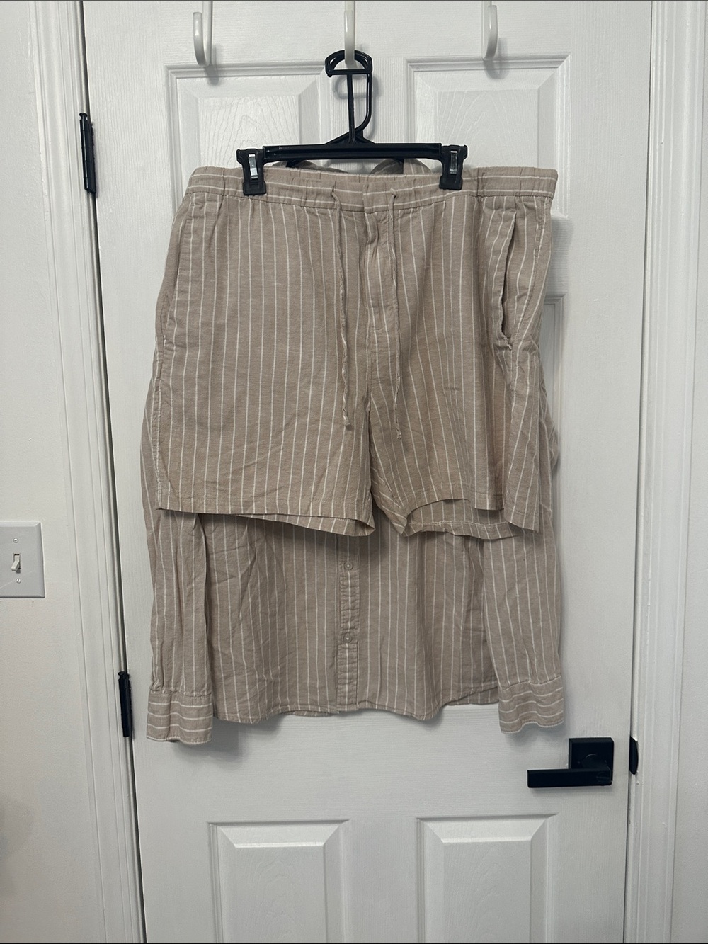 button down and short set